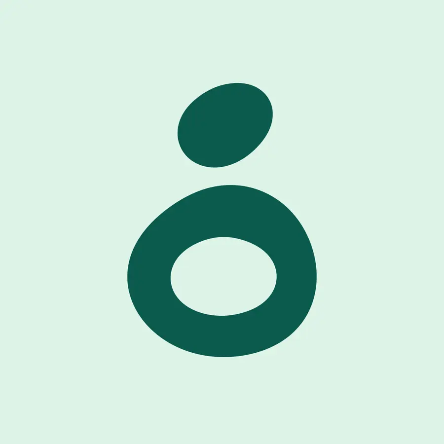 Profile icon, teal on mint
